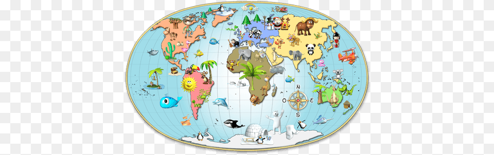 Mapa Mundi Animado 3d Kontinente Kinder, Plot, Food, Dessert, Cream Png