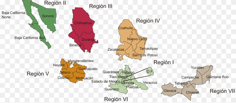 Mapa Regional Mexico, Chart, Plot, Map, Atlas Free Png