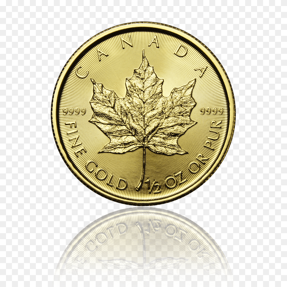 Maple Leaf, Plant, Gold, Wristwatch, Coin Free Transparent Png