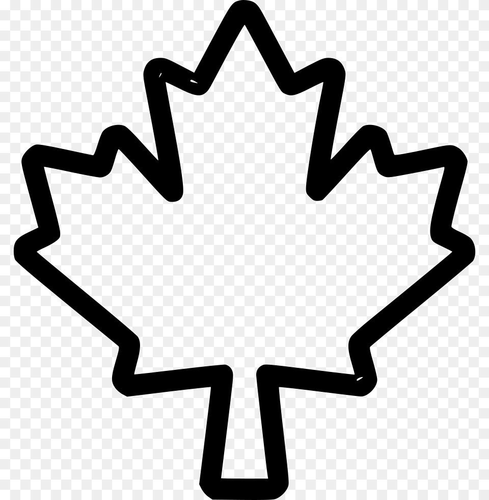 Maple Leaf Canada Tree Maple Leaf Outline Vector, Plant, Stencil Free Png Download