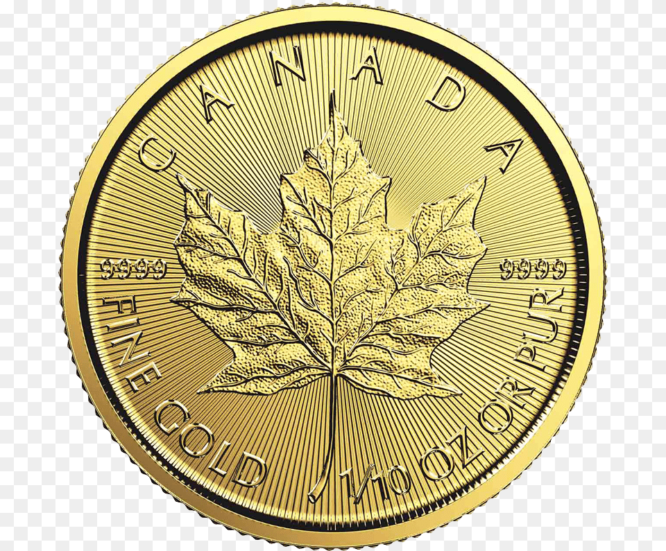 Maple Leaf Gold 1 2 Oz 2020, Plant, Coin, Money, Wristwatch Png Image