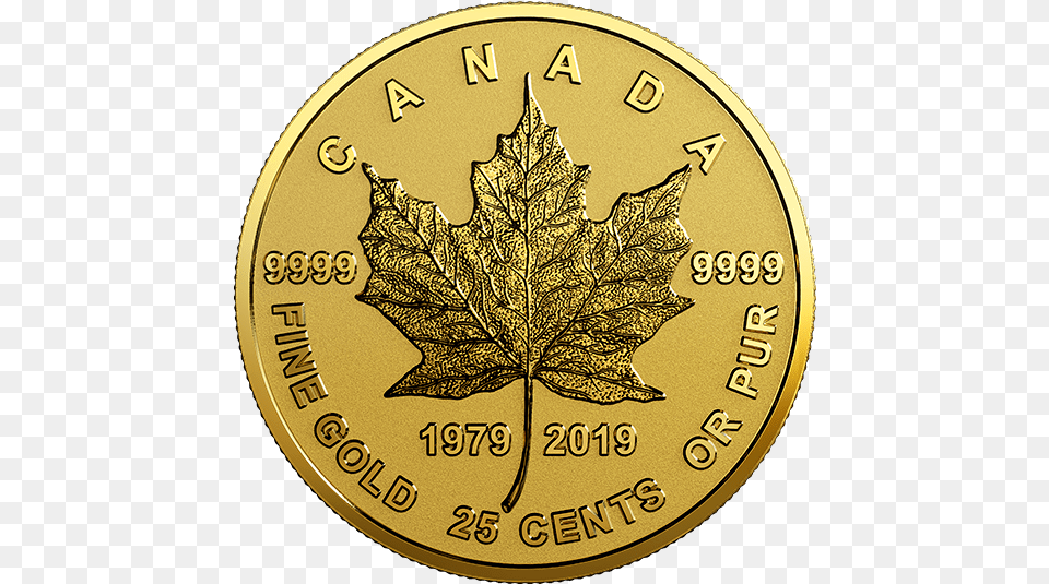 Maple Leaf Gold 2019, Plant, Coin, Money Png