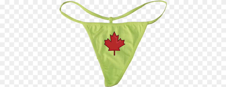 Maple Leaf Lime G String Inktastic Football Team, Underwear, Thong, Plant, Panties Png