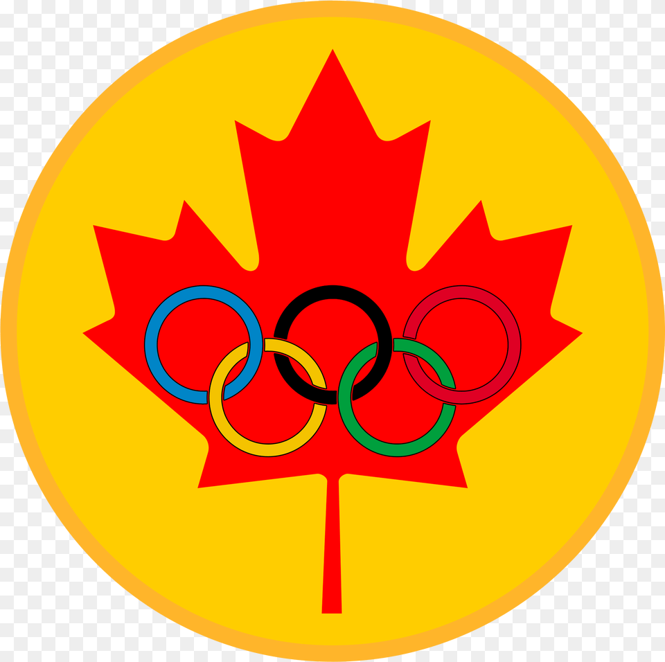 Maple Leaf Olympic Gold Medal Canada Flag Silhouette, Plant, Logo Png Image