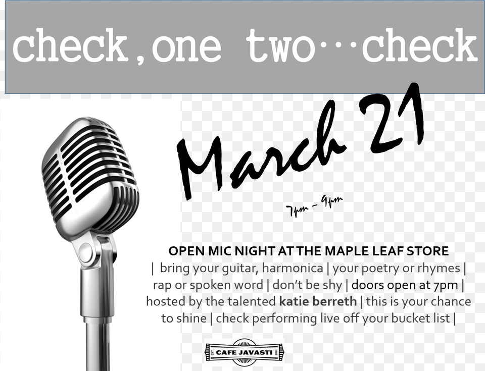 Maple Leaf Open Mic Night Maple, Electrical Device, Microphone Free Png Download