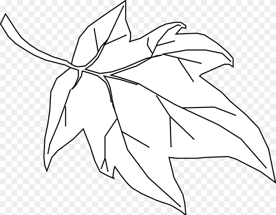 Maple Leaf Outline Tree Nature Hoja De Arbol Contorno, Plant, Maple Leaf, Animal, Fish Free Png