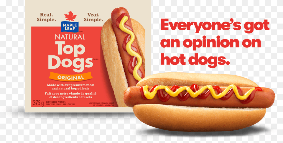 Maple Leaf Top Dogs, Food, Hot Dog Png Image