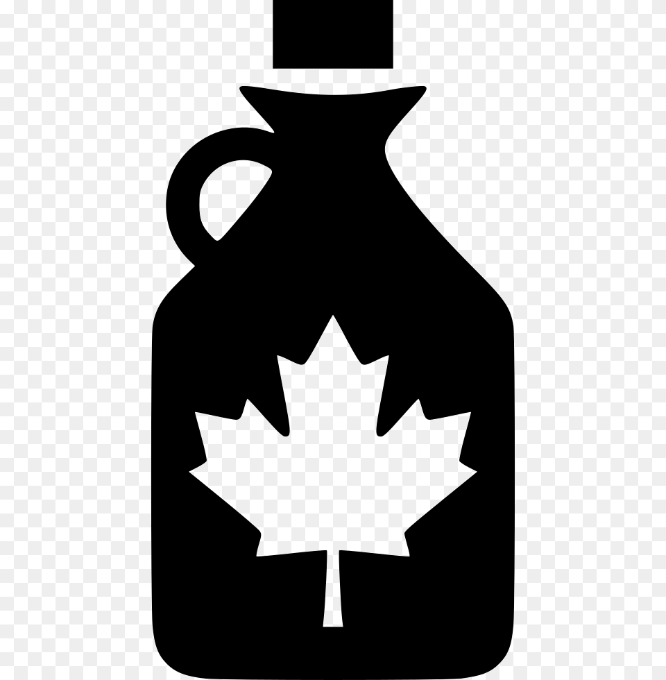 Maple Syrup White Canadian Maple Leaf, Stencil, Plant, Jar, Vase Png Image