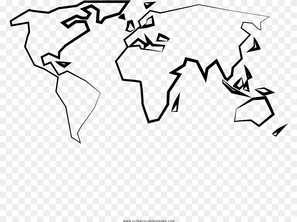 Mappa Del Mondo Disegno, Gray Free Transparent Png