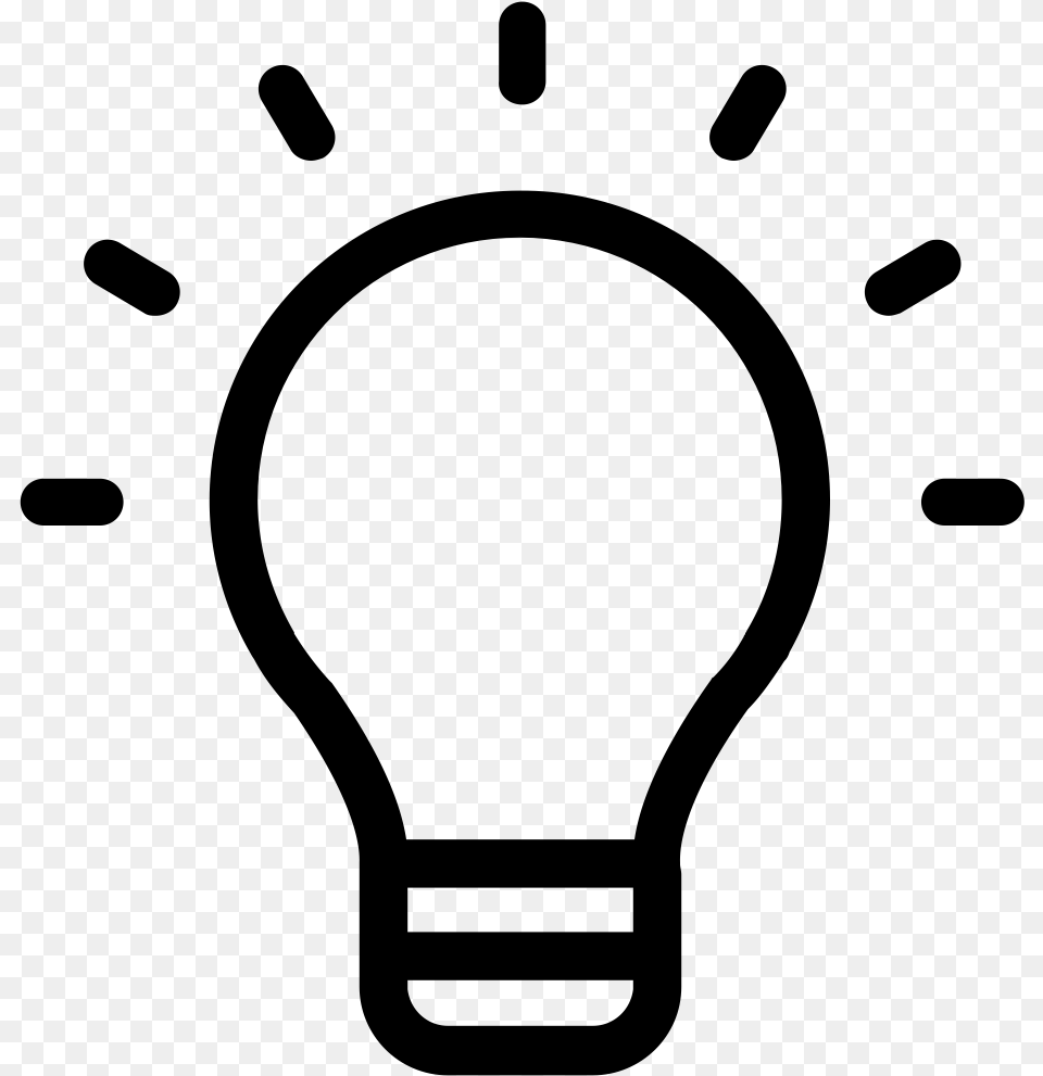 Mapping Your Topic Esl 4190 Esl Academic Writing Light Bulb Black And White Clipart, Gray Png