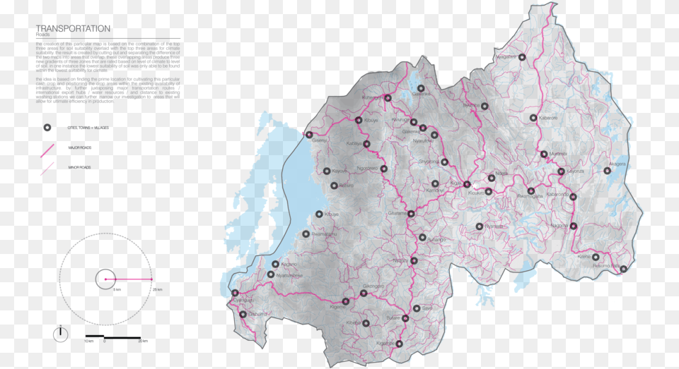 Mappingrwanda Transportation Roads Atlas, Chart, Map, Plot, Diagram Free Png Download