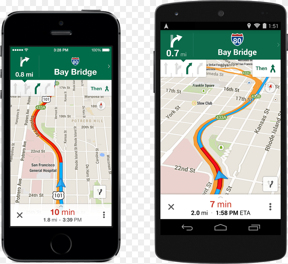 Maps App Features Gps Lane Guidance Google Maps Lane Assist, Electronics, Mobile Phone, Phone Free Transparent Png