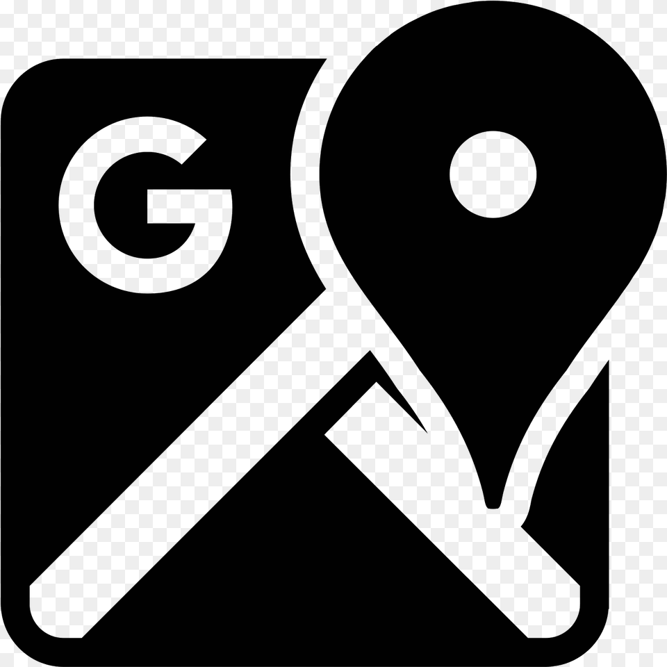 Maps Computer Icons Icon Design Transprent Google Maps Logo Black And White, Gray Free Png Download