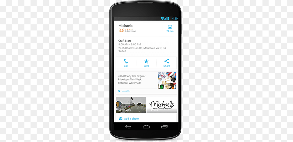 Maps Example Google Maps En Celular, Electronics, Mobile Phone, Phone, Text Free Png Download