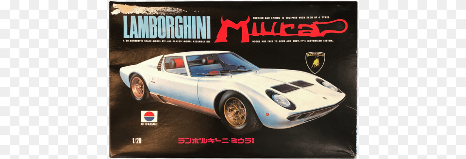 Maquette Hk 1 10 Scale Model Lamborghini Miura, Advertisement, Poster, Car, Vehicle Png Image