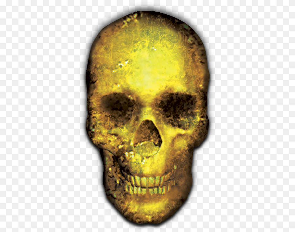 Mar 2009 Gold Skull And Bones Transparent, Astronomy, Outdoors, Night, Nature Png Image