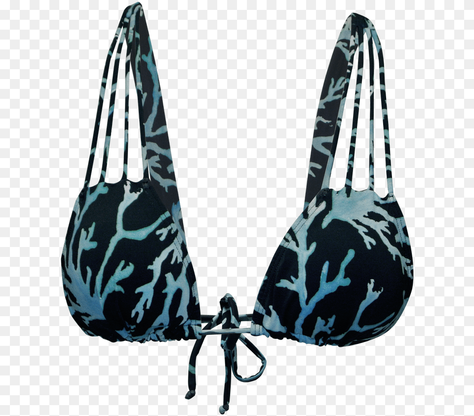 Mar Azul Blue Reef Amp Black Strappy Triangle Bikini Brassiere, Accessories, Swimwear, Handbag, Clothing Free Png