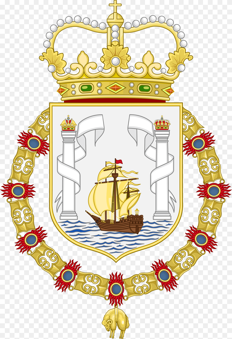 Maracaibo Coat Of Arms, Badge, Logo, Symbol, Boat Free Png Download