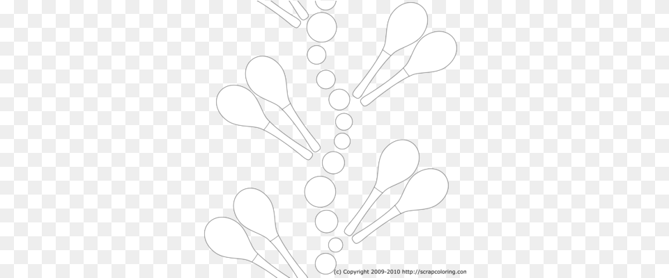 Maracas Coloring, Cutlery, Spoon, Stencil Free Transparent Png