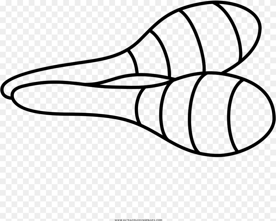 Maracas Coloring Page, Gray Free Png