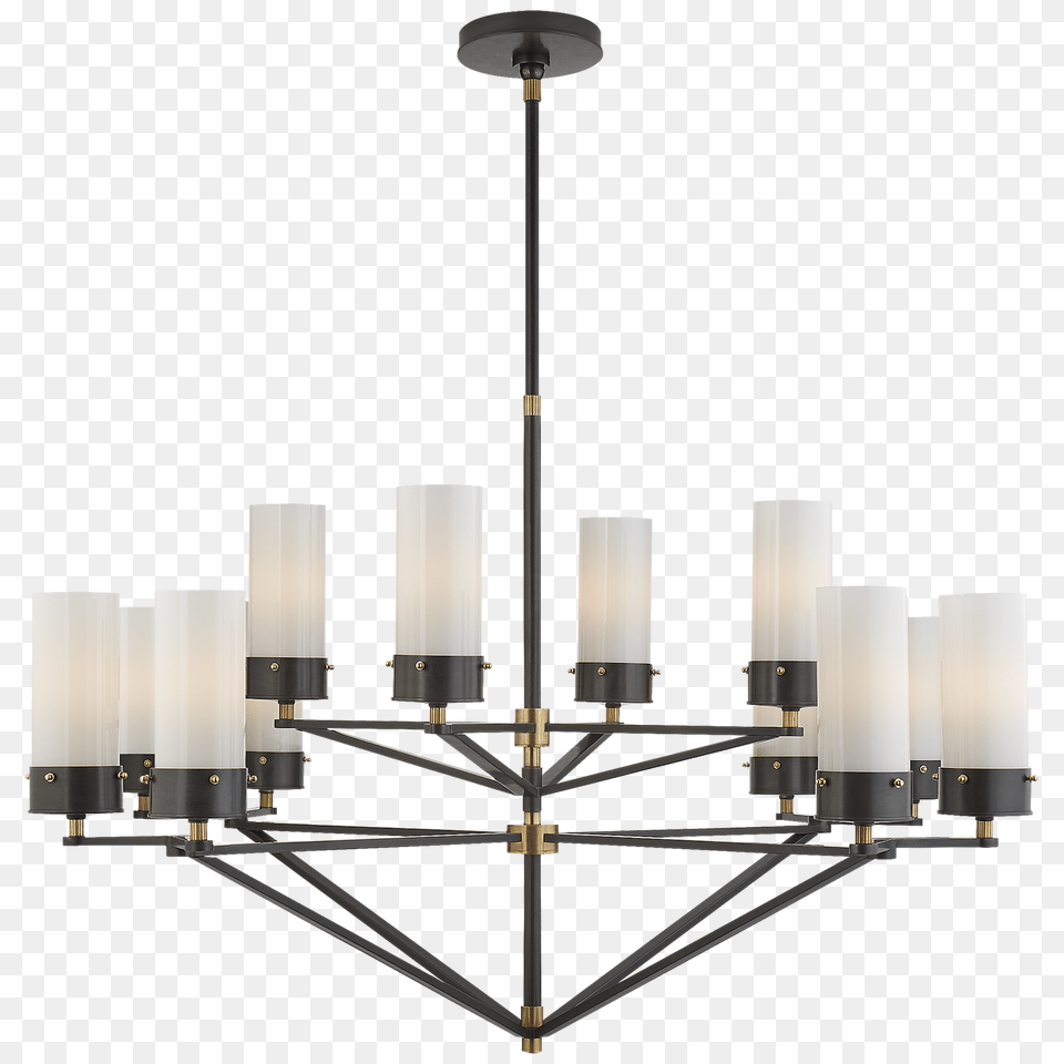 Marais Large Chandelier In Bronze And Hand Rubbed Antique Brass, Lamp, Light Fixture, Candle Free Png Download
