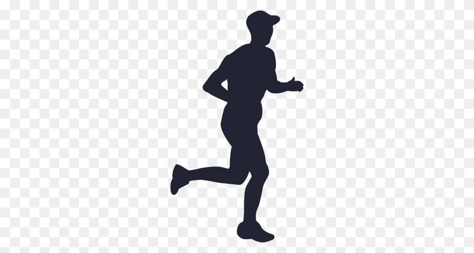 Marathon Athlete Silhouette, Adult, Male, Man, Person Png