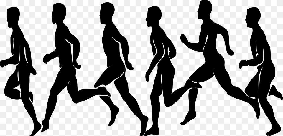 Marathon Clipart, Silhouette, Adult, Male, Man Free Transparent Png