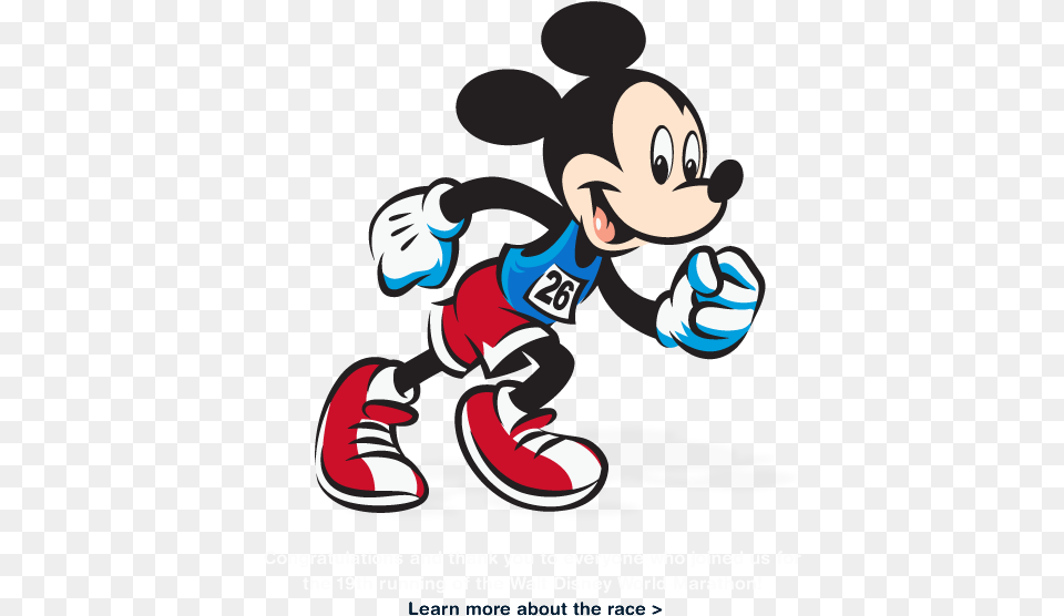 Marathon Mickey Mouse Running, Baby, Person Free Png Download