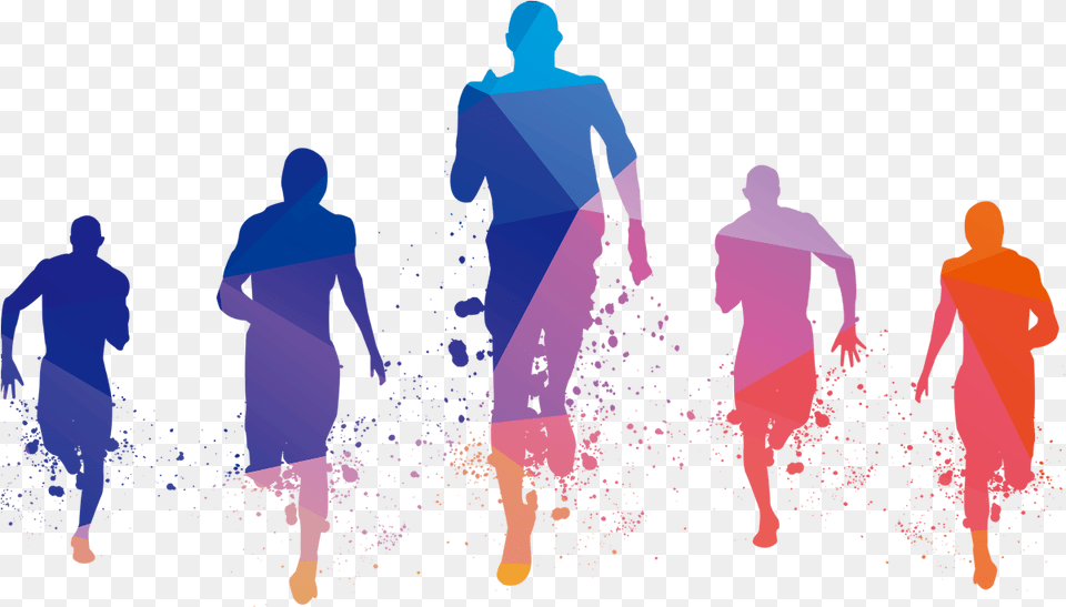 Marathon Silhouette, Purple, Adult, Person, Man Free Png