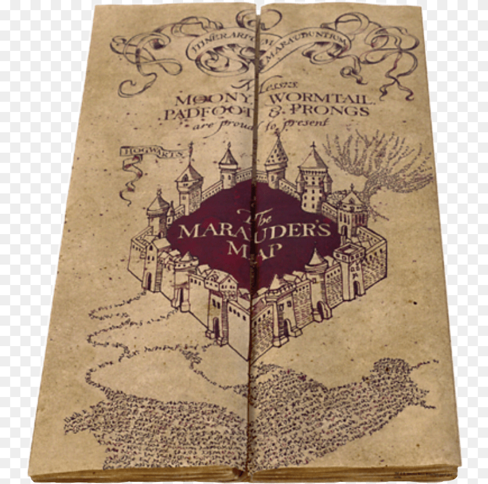 Maraudersmap Map Marauders Moony Wormtail Padfoot Harry Potter Maduras Map, Book, Publication, Novel Free Png