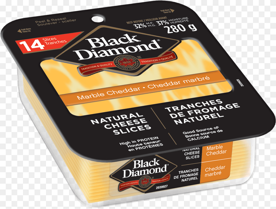 Marble Cheddar Natural Cheese Slices 280g Black Diamond Marble Cheese Slice, Advertisement, Disk Free Transparent Png
