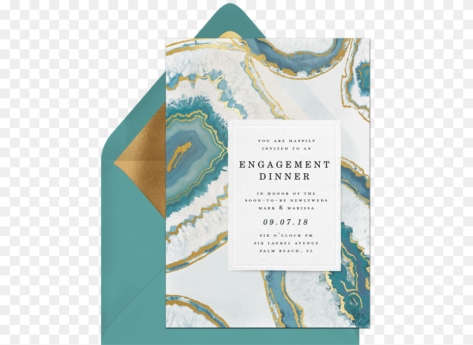 Marble Engagement Party Design Agate Bridal Shower Invitation, Advertisement, Poster Png Image