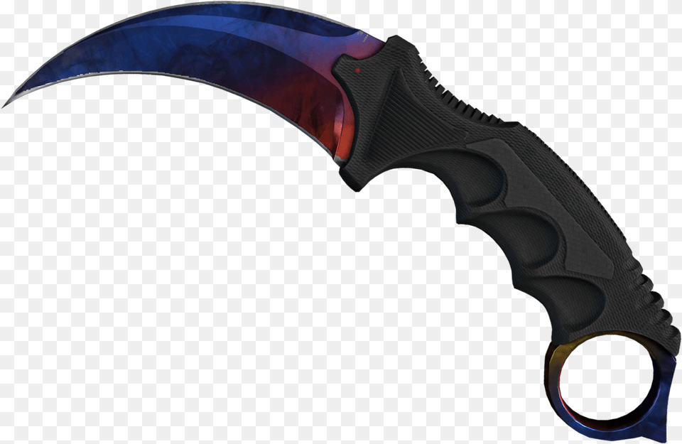 Marble Fade Csgo Knife Transparent, Blade, Dagger, Weapon Png