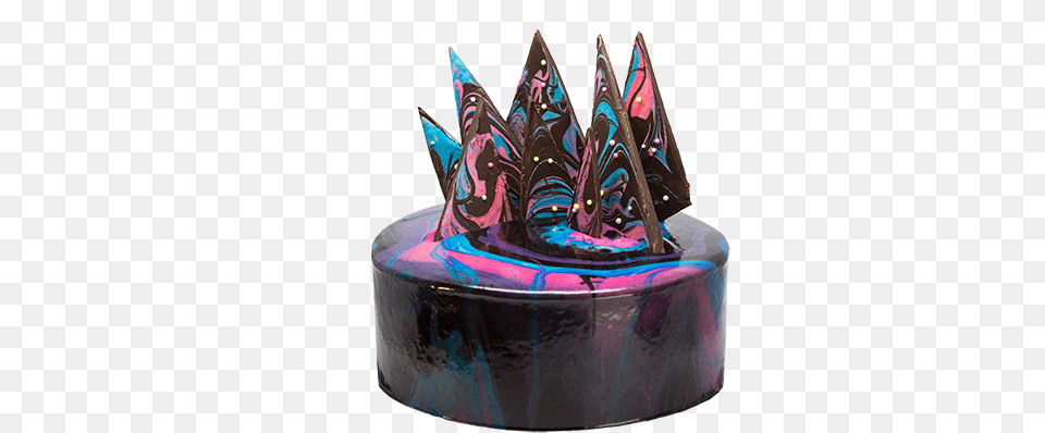 Marble Galaxy Cake Triangle, Birthday Cake, Cream, Dessert, Food Png Image