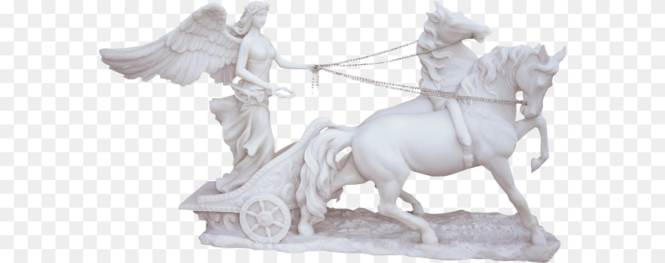 Marble Nike On Chariot Statue, Adult, Bride, Female, Person Png Image