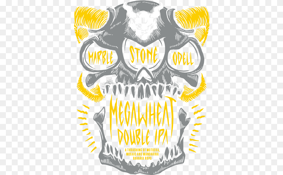Marble Odell Stone Megawheat Stone Brewing Megawheat, Logo, Advertisement, Poster, Adult Png Image