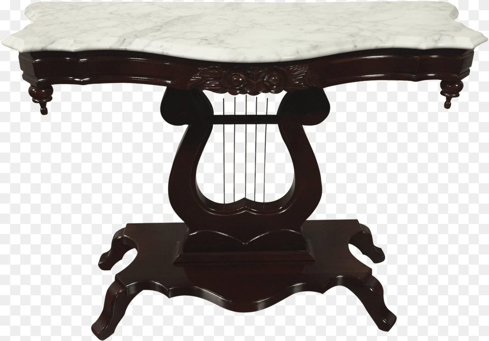 Marble Table Harp, Furniture, Person, Musical Instrument Png Image