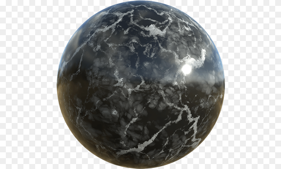 Marble Texture With White Cracks And Black Background Sphere, Astronomy, Outer Space, Planet, Globe Free Transparent Png