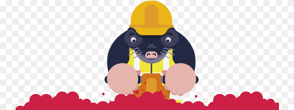 Marc The Mole Digging For His Love Cartoon, Clothing, Hardhat, Helmet, Photography Free Transparent Png