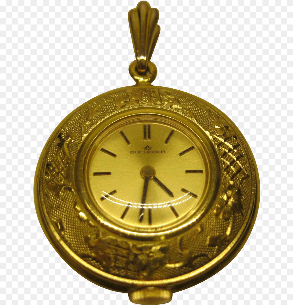Marcel Boucher Ornate Gold Tone Metal Watch Pendant Marcel Bucherer Ornate Gold Tone Metal Watch Pendant, Wristwatch, Analog Clock, Clock, Arm Png Image