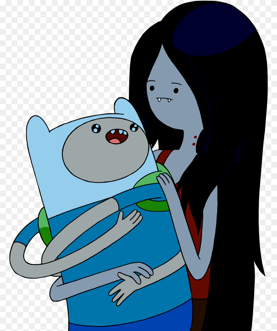 Marceline And Finn Download Marceline And Finn Hug, Cartoon, Baby, Person, Book Free Png