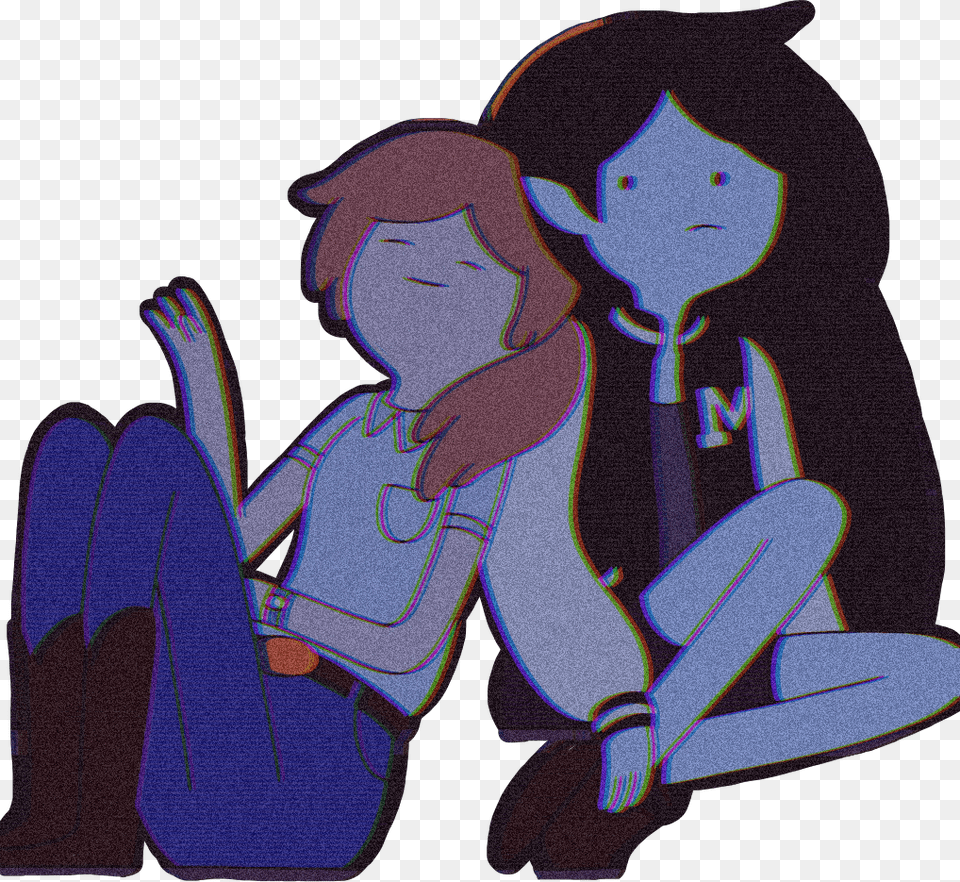 Marceline Princessbubblegum Bubbline Adventuretime Princess Bubblegum And Marceline Aesthetic, Cartoon, Baby, Person, Face Free Png