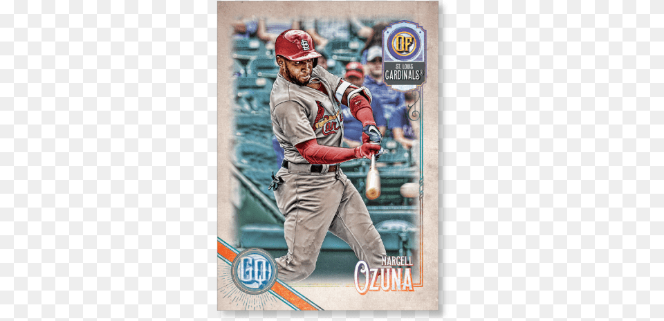 Marcell Ozuna 2018 Topps Gypsy Queen Baseball Base College Softball, Team Sport, Team, Sport, Person Free Transparent Png