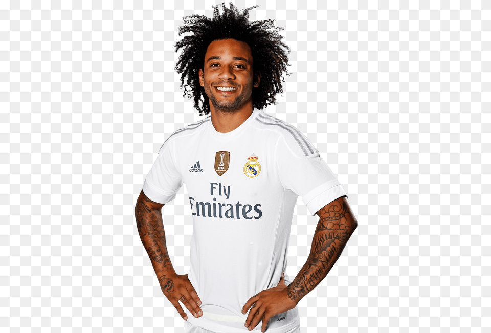 Marcelo Real Madrid, Clothing, T-shirt, Shirt, Person Free Png