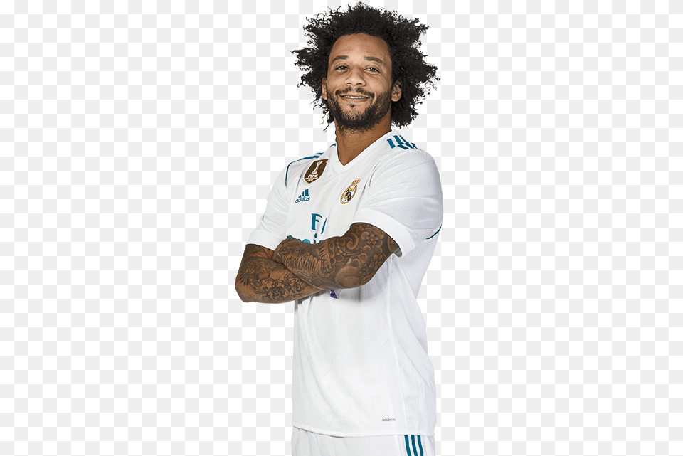 Marcelo Real Madrid, Tattoo, Skin, Person, Man Free Png Download