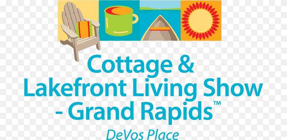 March 22 24 Cottage And Lakefront Living Logo, Chair, Furniture, Advertisement, Poster Png Image