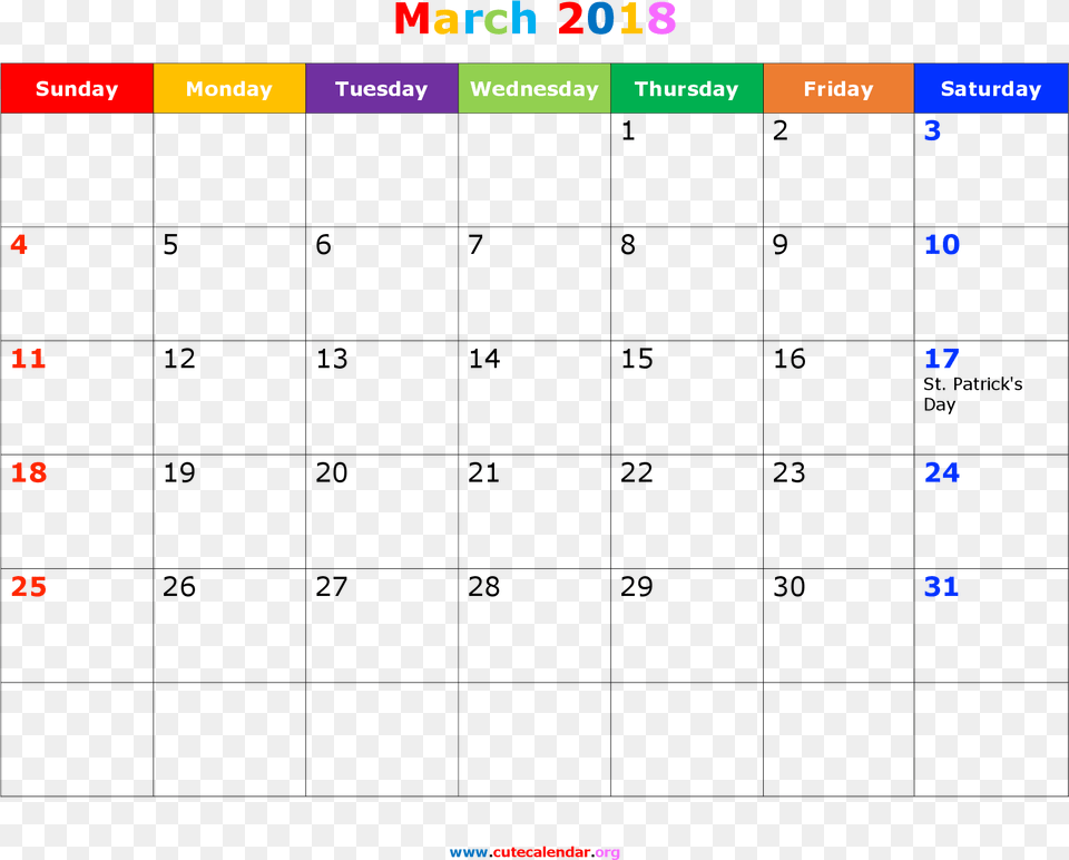 March Calendar Free Png Download