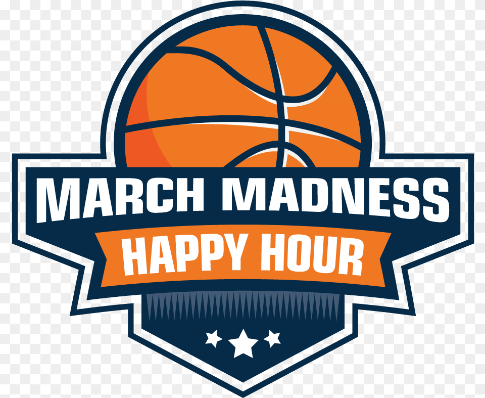 March Madness Happy Hour For Basketball, Logo, Badge, Symbol, Scoreboard Png