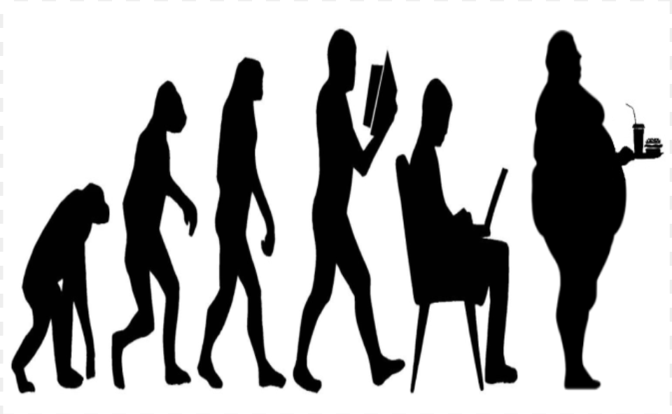 March Of Progress Parody Heredity And Evolution Ppt, Adult, Silhouette, Person, Performer Png
