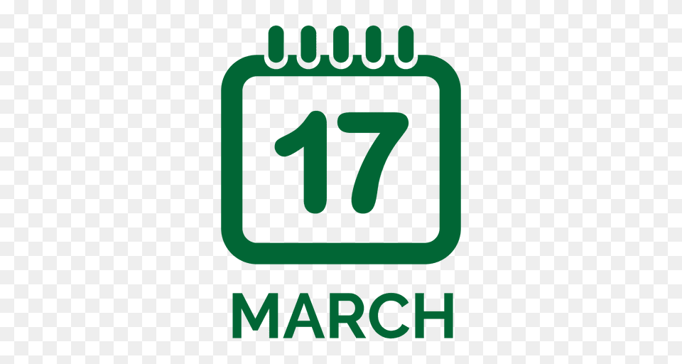 March St Patrick Calendar, Symbol, Text Free Png Download